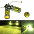 2pcs LED Car Fog Light Bulb Yellow High Power Truck Auto Headlight Anti Collision Vehicle Warning Bulb Set 12 24V 80W H3 16 SMD|