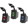 Universal Car Charger 12v 24v 4.2a Display Voltage Ports Auto Adapter Phone Waterproof Dual Usb Charger For Iphone Huawei Xiaomi