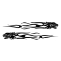 2pcs Tiger Flame Totem Car Decals Stickers Reflective 22cm Motorcycles Sticker Decoration Creative Car Styling Stickers - Car St