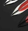 1 Pair 3d Chromed Black Red Emblem Badge Decal Sticker Logo Fender Side Metal For Golf Mk4 Mk5 Mk6 Golf Gti 5 6 7 - Car Stickers