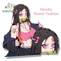 EARLFAMILY Nezuko Street Tattoo Car Sticker Anime Demon Slayer Sketch Waifu Decal JDM Cartoon Peeker Girl Window Sticker| | -