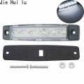 12V Car External Lights White 6 SMD LED Auto Car Truck Lorry Side Marker Indicator Trailer Light Tail Rear Side Lamps White|Truc
