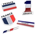 Car Styling 3D Aluminum France Flag Emblem Badge Car Sticker Decals For Peugeot 307 206 207 Citroen Renault DS C2 C3 Opel Astra|