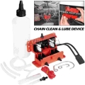 Premium Chain Cleaning & Lube Device Lubricating Kit Set For Motorcycle Motorbike Washing Chains Cleaner Machine Fit All Mod