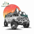 EARLFAMILY 13cm x 11.4cm for Off road Vehicle Adventure Decal Silhouette Suitcase Car Stickers Motocycle Helmet JDM Assessoires|