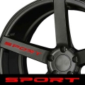 New 4 Pcs Car Sticker Sports Font Car Body Sticker Auto Door Rims Wheel Hub Racing Decal Exterior Accessories Auto Products|Car