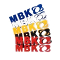 2pcs/set Motorcycle Refit Sticker Personalized Motorcycle Mbk Logo Decorative Reflective Decals For Mbk Motorcycle - Decals &amp