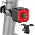 Deemount USB Rechargeable Bicycle Brake Light Rear Warning Lantern LED Bike Tail Lamp Acceorries Smart Manual Cycling Taillight|