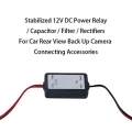 12v Dc Power Relay Capacitor Filter Connector Rectifier For Car Rear View Backup Camera Rectifier Auto Car Camera Filter #303049
