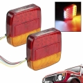 1Pair Turn Signal Indicator Rear Reverse Brake Stop Lamp 26 LED Tail Lights Number Plate Light Trailer Truck Caravan Taillight|T