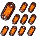 10pcs 12v 24v Led Side Marker Lights Parking Lights Warning Tail Lamps Auto Lorry Trailer Light Amber Truck Accessories - Truck