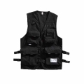 Japanese Multi pockets Techwear Vest Mens Harajuku Hip Hop Tactical Vest Street Casual Gilet Tactique Sleeveless Jacket For Man|