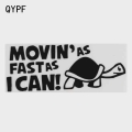 14.8cm*6cm Car Sticker "moving As Fast As I Can" Funny Car Reflective Decal Car Stickers Car Styling With Black Sliver