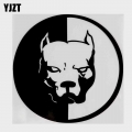 YJZT PITBULL Dog Head Portrait Stickers Fashionable Car Sticker Car Personalized Decorative Decals Black/Silver S3 0033|sticker