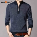 Cashmere Sweater Men Clothes Spring Autumn Winter Thick Warm Wool Pullover Men Casual Zipper Turtleneck Pull Homme MZM063|Pullo