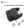 Okeytech Car Key Case Auto Replacement Cover Key Shell Soft 3 Buttons With Light For Opel Vauxhall Insignia Vectra Astra Zafira