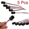5pcs T10 W5W Car Wedge Light Bulb Socket Rubber Light Bulb Socket Lamp Holder Connector For Car Truck Boat|Cables, Adapters &amp