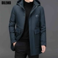 Winter New Designer Brand Casual Fashion Hooded Men Long Parka Jacket Heavy Thick Warm Outerwear Windbreaker Coats Man Clothes|