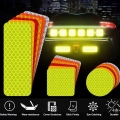 10Pcs Car Truck Bumper Safety Reflective Warning Strip Night Driving Riding Safety Stickers Motorcycle Bicycles Safety Sticker|C