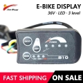 Waterproof Or Normal Connector 810 Led Display For Electric Bicycle Cycling Speed Meter Connect Ebike Headlight And Controller -