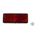 Red Motorcycle Rectangle Bolt on Number Plate Rectangle Reflector Scooter Bicycle Bike M6 89mm*35mm|Decals & Stickers| - O