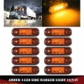 10PCS Side Marker Light Truck Lights 24v LED Side Lights Truck Marker Lights Trailer 10 30V LED Trailer Light Amber|Truck Light