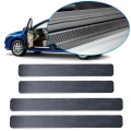 4pcs 60x6.8cm Car Door Sill Anti Kick Stickers Scuff Anti Scratch Carbon Fiber Auto Door Sticker Car Accessories Styling - Car S