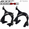 Road Cycle Bicycle Bike C Brake Shoes Caliper Set 55-72mm Long Arm Clip Black Accessories - Bicycle Brake - Officematics.com