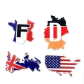 Aluminum Alloy United Kingdom Germany France United States Of America National Flag Car Stickers|Car Stickers| - Officematics.