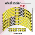 Hot Personalized Reflective Tire Stickers Customizable Sticker Waterproof Decals For Honda Vfr Vfr750 Vfr800 Vfr1200 Vfr1200f -