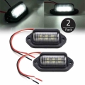 2pcs 6 LED Surface License Plate Number Light Tag Interior Step Trailer Truck 6 LED Durable High Quality Car Accessories|Truck L