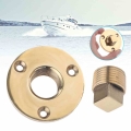 Audew Replacement Brass Marine Garboard 1 Inch Hole Screw Thread Boat Yacht Drain Plug Hardware Accessories Corrosion Resistance