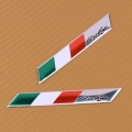 DWCX 2Pcs 3D Aluminum Italy Flag Car Stickers Fender Trunk Emblem Badge Sticker Decoration Fit for Audi BMW VW Alfa Romeo FIAT|C