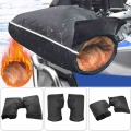 Protective Motorcycle Scooter Thick Warm Handlebar Muff Grip Handle Bar Muff Rainproof Riding Winter Warmer Thermal Cover Gloves