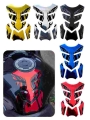 For Honda Yamaha Tankpad Sticker Fishbone 3d Tank Pad Stickers Oil Gas Protector Cover Decoration Flame Motorcycle Accessories -