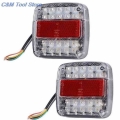 1pcs 12V LED Indicator Lights Stop Rear Tail Reverse Light Indicator License Plate Lamp Truck Trailer Waterproof|Truck Light Sys