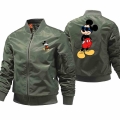 Mickey Mouse bomber jacket Men Flight Pilot Baseball jackets Male Military Coat Couple Streetwear veste homme|Jackets| - Offic