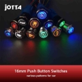 16mm Led Indicator Light Lamp Dash Panel Warning Light Metal Push Button Switch Momentary Latching On Off For Car - Switches - O