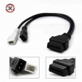 Vag Adapter For Audi 2x2 Obd1 Obd2 Car Diagnostic Cable 2p+2p Fits Audi 2x2pin To Obd2 16pin Female Connector Com Vw Skoda - Dia