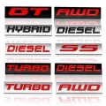 Car Sticker GT AWD Hybrid Diesel SS Turbo Logo Emblem Badge Decals for Benz AMG BMW Mazda Chevrolet Skoda Ford Opel Audi Volvo|C