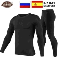 Herobiker Men's Fleece Lined Thermal Underwear Set Motorcycle Skiing Base Layer Winter Warm Long Johns Shirts & Tops Bot