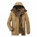 New 2021 Men's Casual Jacket Fashion Winter Parkas Male Fur Trench Thick Overcoat Heated Jackets Cotton Warm Coats Long slee