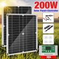 200W Solar Panel Kit 60A 12V Battery Charger with Controller Caravan Boat|Solar Panel| - Officematics.com