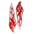 Motorcycle Reflective Sticker Pair Mount Eagle Flame Sticker Personality Cartoon Animal Sticker Reflective Motorcycle Sticker|D