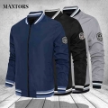 Men Bomber Jackets Autumn Fashion 2021 Casual Solid Slim Coats Men's Overcoat New Arrival Baseball Jacket Male Outwear Top 4