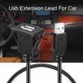 Car Dash Board Flush Mount Usb Male To Female Socket Extension Panel Cable 1m - Cables, Adapters & Sockets - Officematics.co