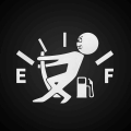 10cm*14cm Funny Car Stickers High Gas Consumption Decal Fuel Gage Empty Stickers Vinyl Jdm Car Stickers Car Styling - Car Sticke