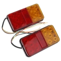 2pcs/pair 12v 10 Led Truck Car Trailer Rear Taillight Stop Durable Indicator Lamp Wholesale Waterproof Led Trailer Lights - Truc
