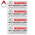 Aliauto 4 X Warning Gps Tracking Alarm Car Stickers Reflective Personality Decal For Tesla Chevrolet Lacetti Cruze ,10cm*4cm - C