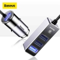 Baseus Car Fast Charger 4 Ports Output Mobile Phone Charging For Iphone X Xs Ipad Tablet 5v 5.5a Car Quick Charger - Power Adapt